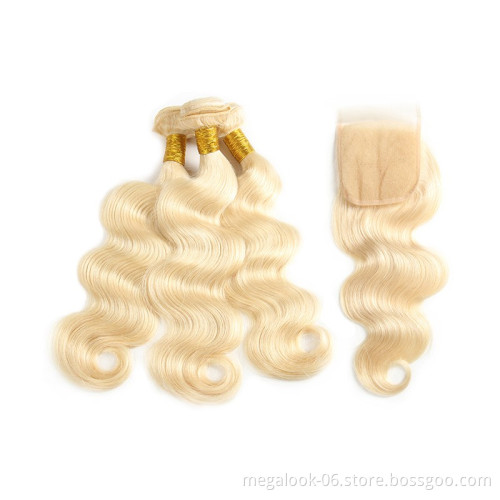 613 Blonde Human Hair Weave,Sew In Human Hair Extensions Blonde